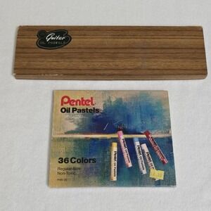 Vintage Guitar Oil Pastels 54 Half Sticks 780P / Pentel 36 Full Size Pre-owned‎